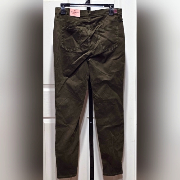 Juicy Couture Urban Olive Stretch Sateen Pants Size 8 - Picture 2 of 11